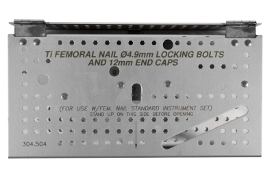 Synthes Implant Rack for 4.9 mm Titanium Locking Bolts and 12 mm Titanium End Caps