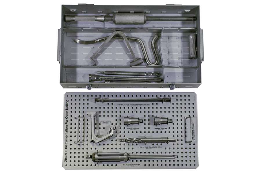 Stryker/Howmedica Zickel II Open and Closed Nail Instrument Set