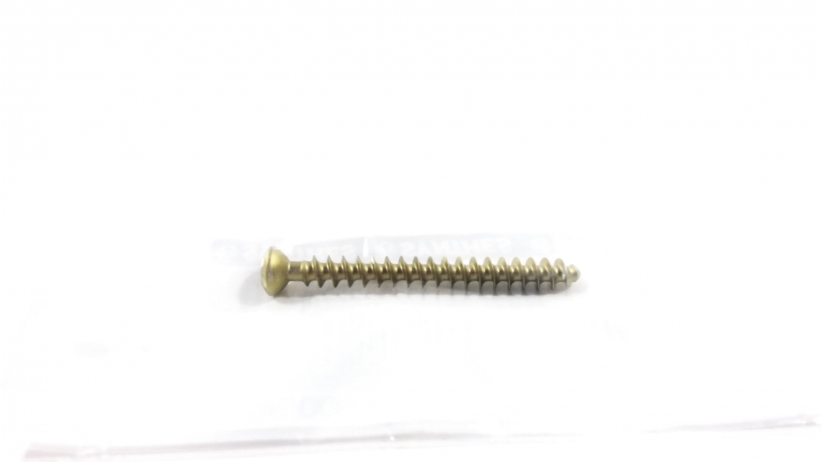 Synthes 4 mm Titanium Cancellous Bone Screws, Fully Threaded, 38 mm